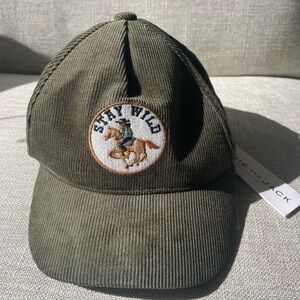 Janie and Jack Olive Green Corduroy Cap